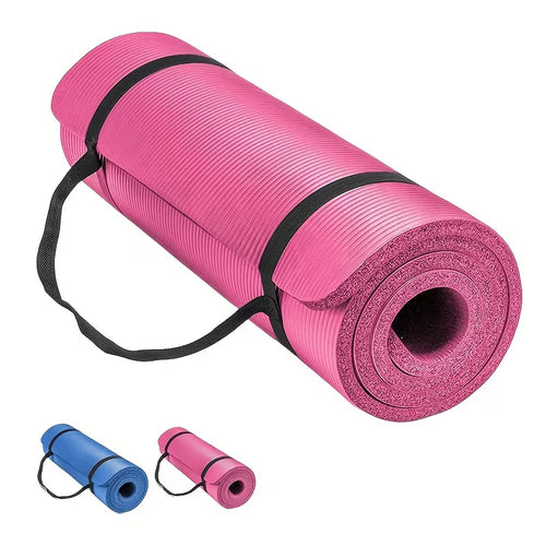 Foam Exercise Mat With Carrier Bag - Pink - 15 mm