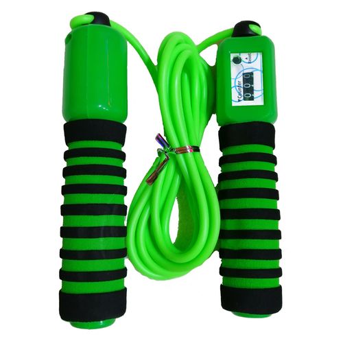 Adjustable Counter Foam Jump Rope-Green
