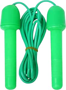 Plastic Hand Adjustable Cable Jump Rope-Green