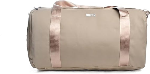 Training Gym Bag With Shoes Pocket - Beige