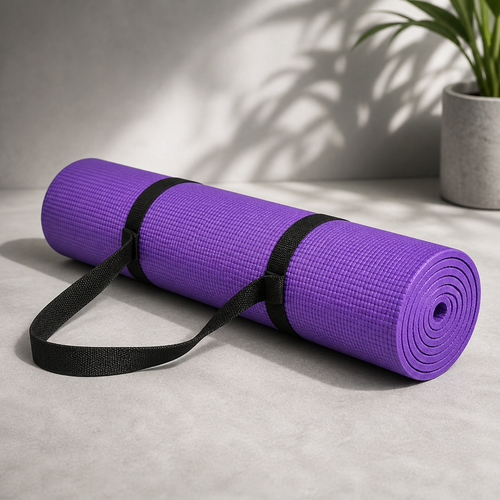 High Quality Exercise Mat in Box with Strap - Purple